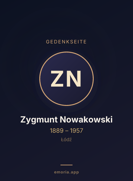 Gedenkportrait von Zygmunt Nowakowski