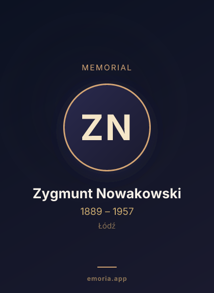Memorial portrait of Zygmunt Nowakowski