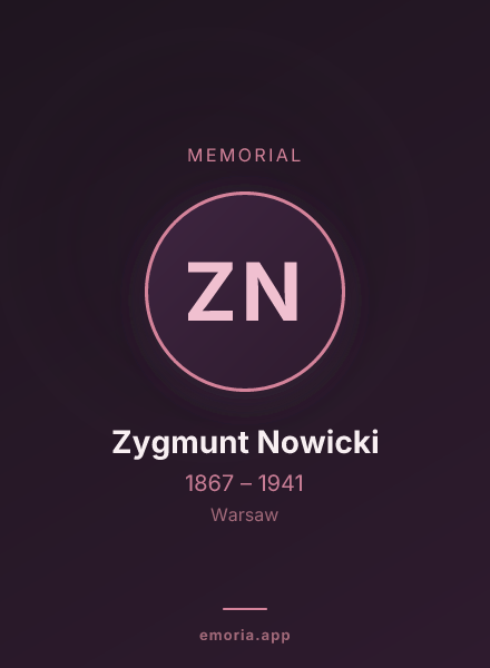 Memorial portrait of Zygmunt Nowicki