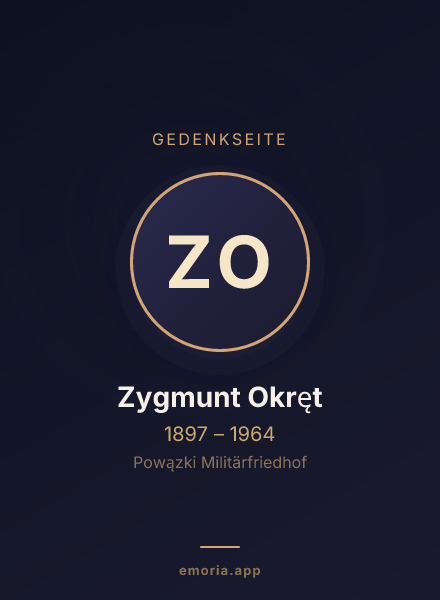 Gedenkportrait von Zygmunt Okręt