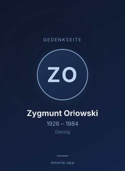 Gedenkportrait von Zygmunt Orłowski