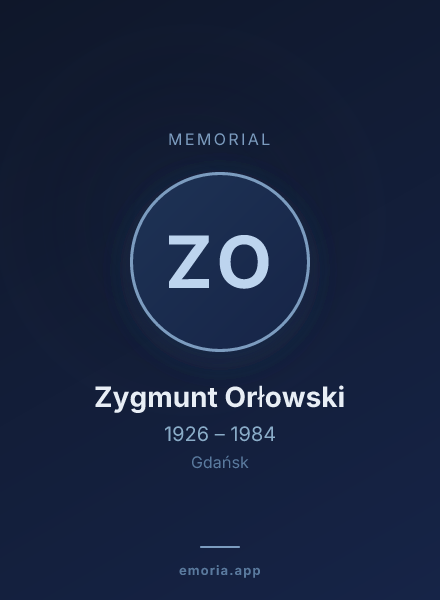 Memorial portrait of Zygmunt Orłowski