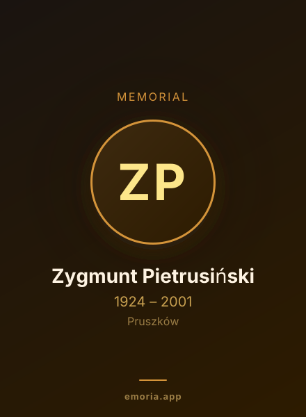 Memorial portrait of Zygmunt Pietrusiński