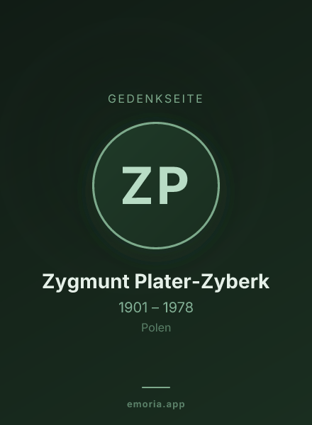 Gedenkportrait von Zygmunt Plater-Zyberk