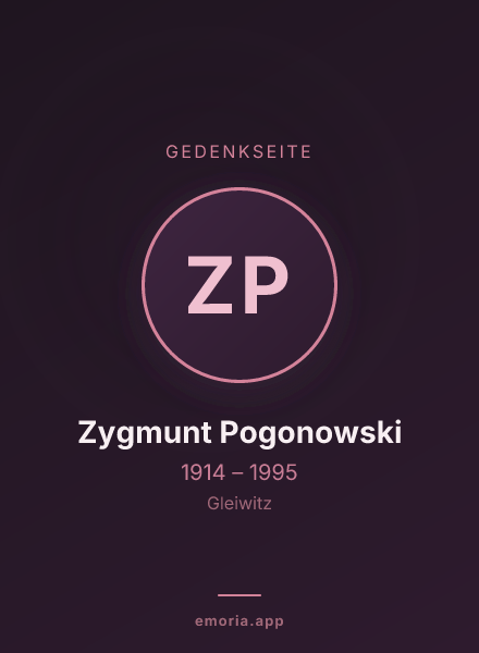 Gedenkportrait von Zygmunt Pogonowski