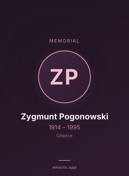 Memorial portrait of Zygmunt Pogonowski