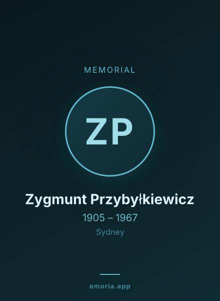 Memorial portrait of Zygmunt Przybyłkiewicz