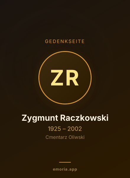 Gedenkportrait von Zygmunt Raczkowski