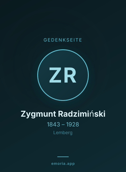 Gedenkportrait von Zygmunt Radzimiński