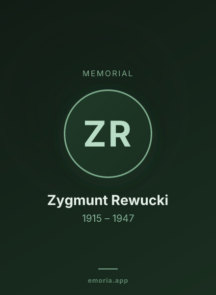 Memorial portrait of Zygmunt Rewucki