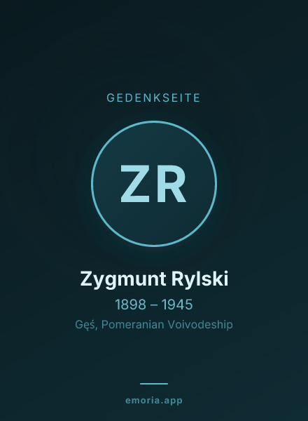 Gedenkportrait von Zygmunt Rylski