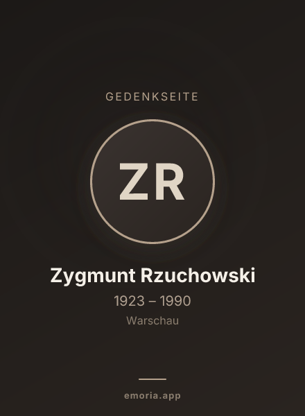 Gedenkportrait von Zygmunt Rzuchowski
