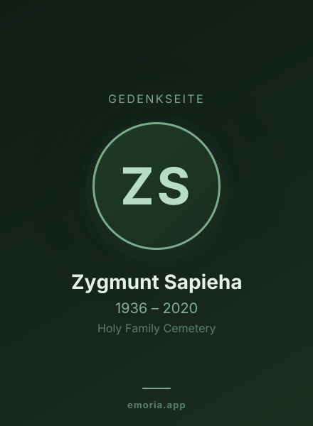 Gedenkportrait von Zygmunt Sapieha