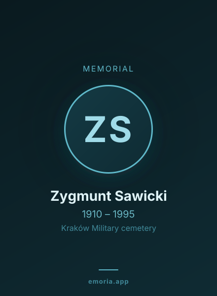 Memorial portrait of Zygmunt Sawicki