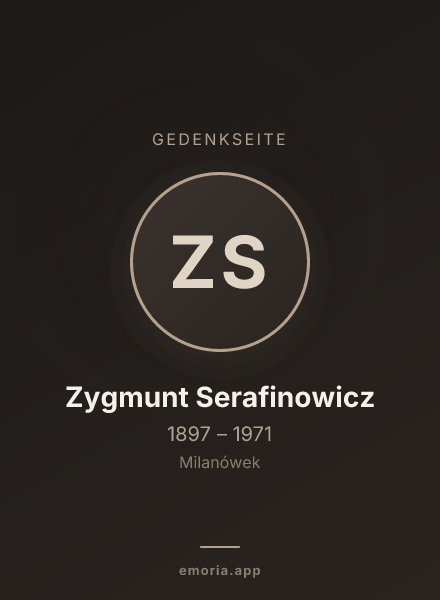 Gedenkportrait von Zygmunt Serafinowicz