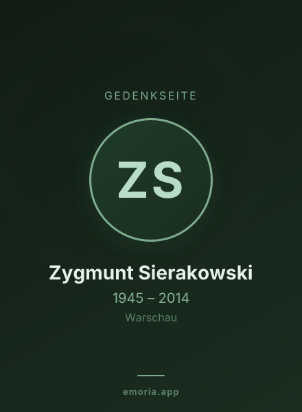 Gedenkportrait von Zygmunt Sierakowski