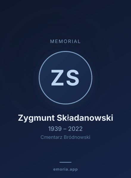 Memorial portrait of Zygmunt Składanowski