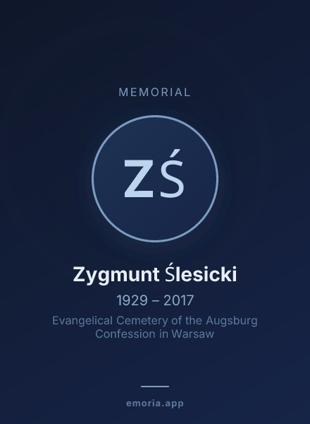 Memorial portrait of Zygmunt Ślesicki