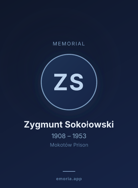 Memorial portrait of Zygmunt Sokołowski