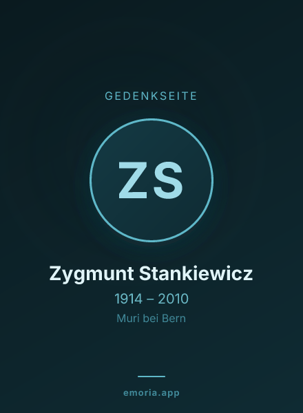 Gedenkportrait von Zygmunt Stankiewicz