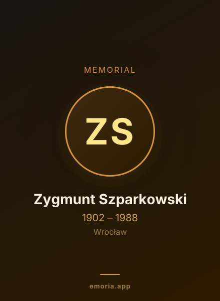 Memorial portrait of Zygmunt Szparkowski