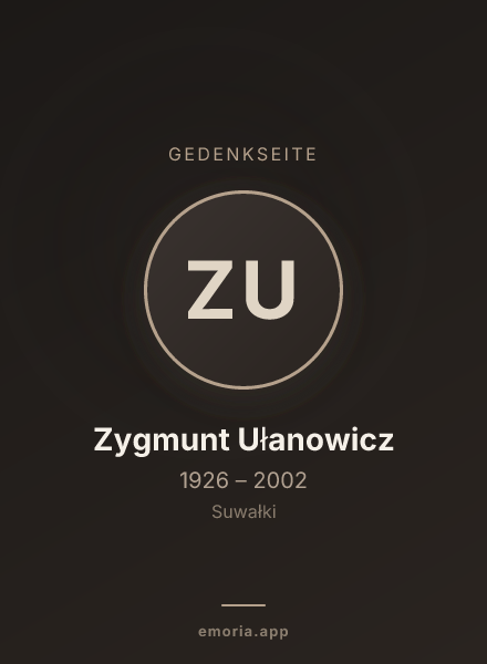 Gedenkportrait von Zygmunt Ułanowicz