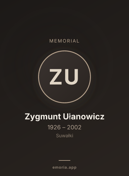 Memorial portrait of Zygmunt Ułanowicz