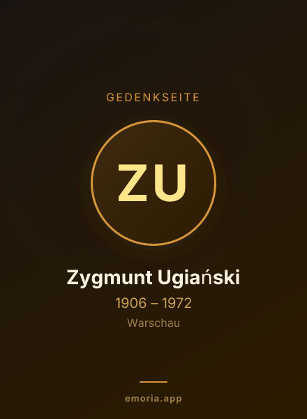 Gedenkportrait von Zygmunt Ugiański