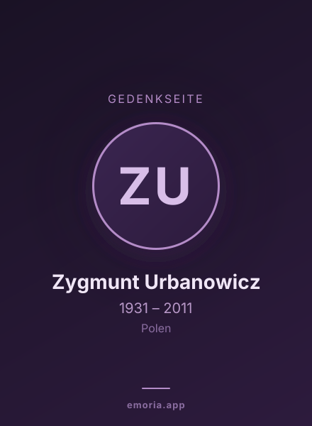Gedenkportrait von Zygmunt Urbanowicz