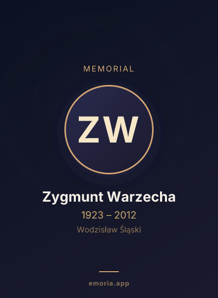 Memorial portrait of Zygmunt Warzecha