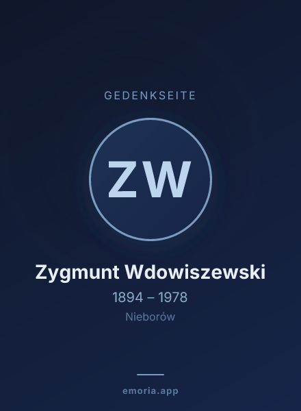 Gedenkportrait von Zygmunt Wdowiszewski