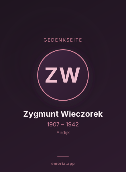 Gedenkportrait von Zygmunt Wieczorek