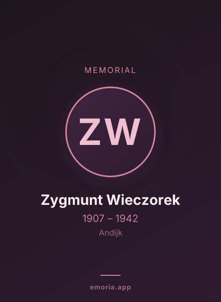 Memorial portrait of Zygmunt Wieczorek
