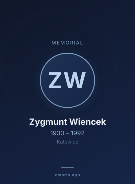 Memorial portrait of Zygmunt Wiencek