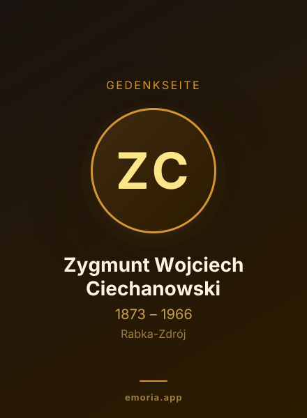 Gedenkportrait von Zygmunt Wojciech Ciechanowski