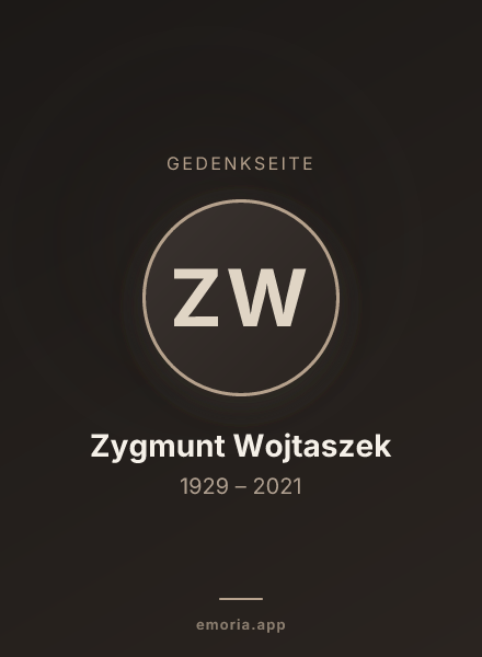 Gedenkportrait von Zygmunt Wojtaszek