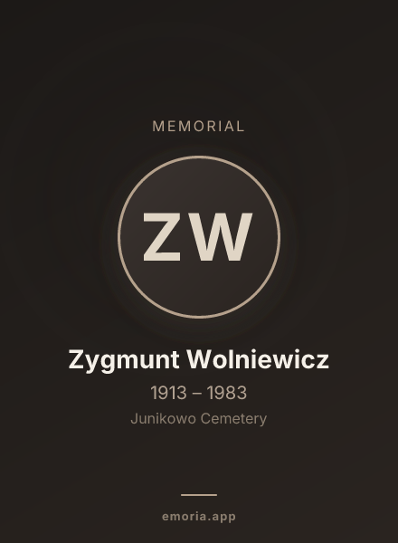 Memorial portrait of Zygmunt Wolniewicz