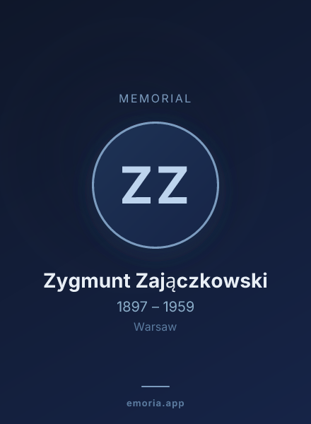 Memorial portrait of Zygmunt Zajączkowski