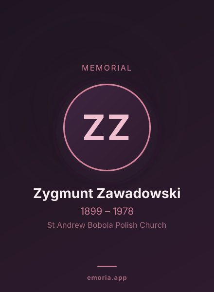 Memorial portrait of Zygmunt Zawadowski
