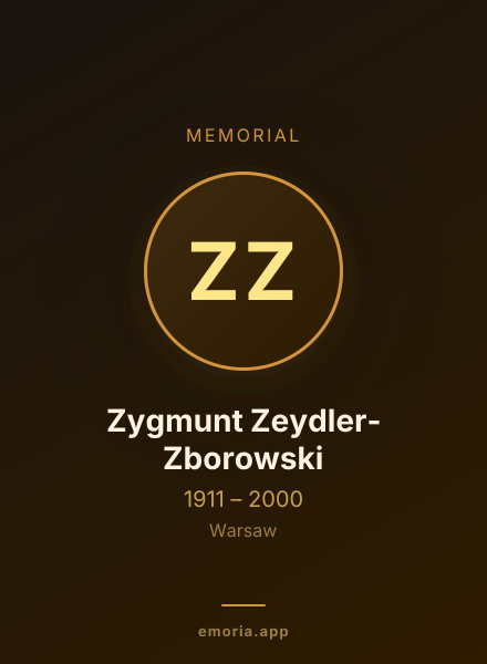 Memorial portrait of Zygmunt Zeydler-Zborowski